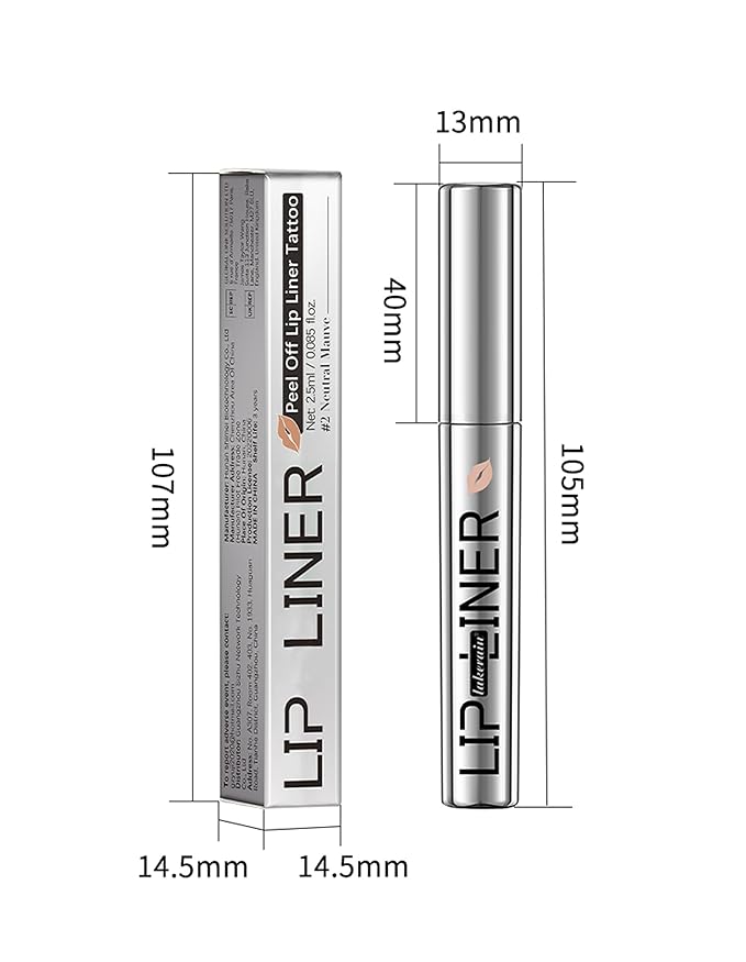 Erinde Lip Liner Peel Off Lip Stain, Long Wear Tattoo Lip Liner with Tweezer, Matte Peel Off Lipliner Stain, Long Lasting, Waterproof, Transfer-proof, Easy to Use & Natural Finish, Cool Cocoa