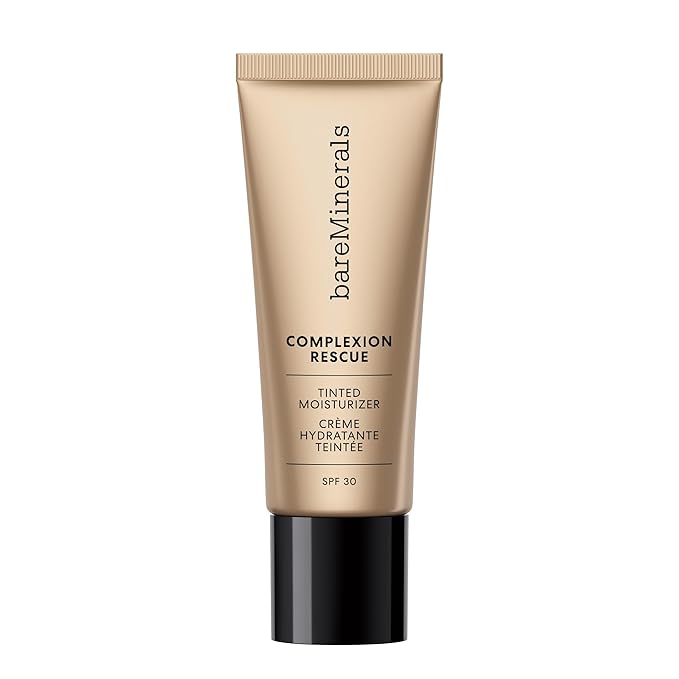 bareMinerals Complexion Rescue Tinted Moisturizer for Face with SPF 30 + Hyaluronic Acid, Hydrating Tinted Mineral Sunscreen for Face, Skin Tint, Vegan (Mahogany 11.5)