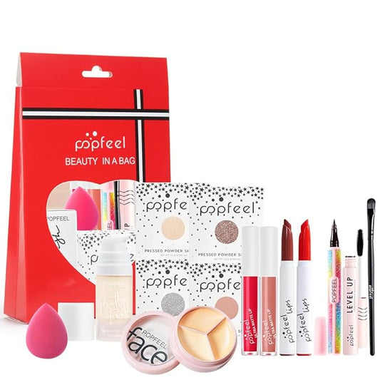 All in One Eyeshadow Palette Makeup Set, Makeup Kits with Foundation, Mascara, Concealer Lipstick Gloss, Eye Liner,Travel Makeup Bundle Makeup Gift Box for Women Girl Maquillaje