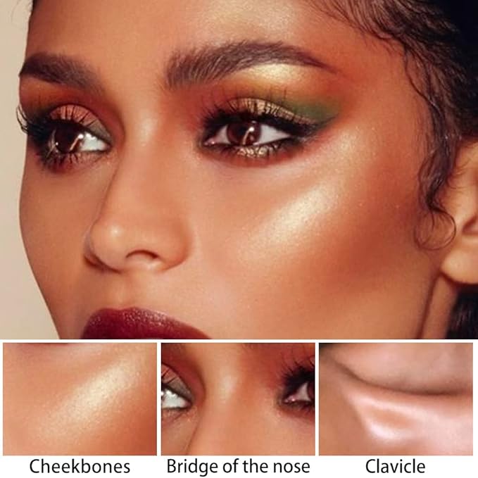 evpct 2Pcs Cream Contour Foundation Stick for Neutral Skin, Highlighter & Bronzer Pen Face Brightens & Shades Pencil Highlighting Shade Longwear Makeup Highlight Bronzer Shaping Trimming Stick, 01&03