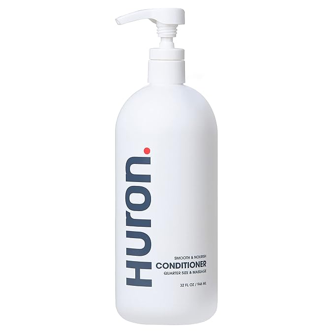 Huron Men’s Conditioner - Lightweight, Hydrating Conditioner - Eliminates Frizzy Hair, Moisturizes, & Restores Shine - Clean & Invigorating Scent - 100% Vegan Ingredients & Cruelty-Free - 32 Fl Oz