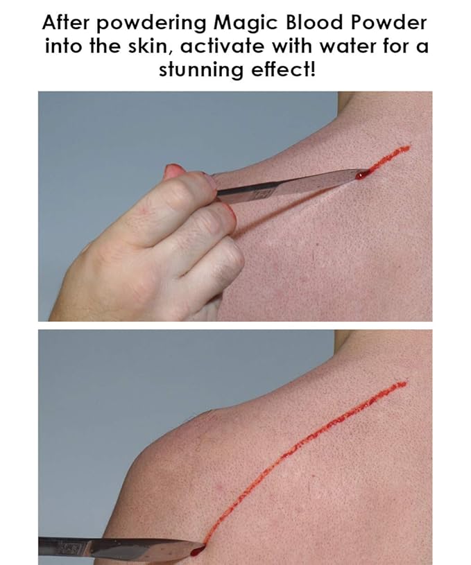 Graftobian Blood Sampler Set Makeup Kit - with 4 FX Bloods - Blood Gel, Blood Paste, Stage Blood, Magic Blood Powder