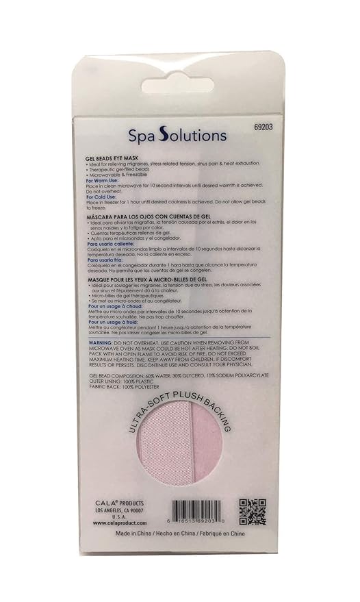 Cala Pink gel beads eye mask