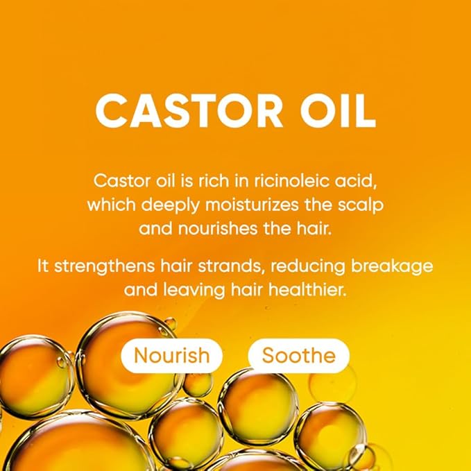 Castor Oil Shampoo Bar 2.0 - Hydrating & Moisturizing Natural Hair Soap Bar Shampoo for Hair Growth & Scalp Nourishment - Bathing Soap Solid Shampoo for All Hair Types (120g, 4.23oz)