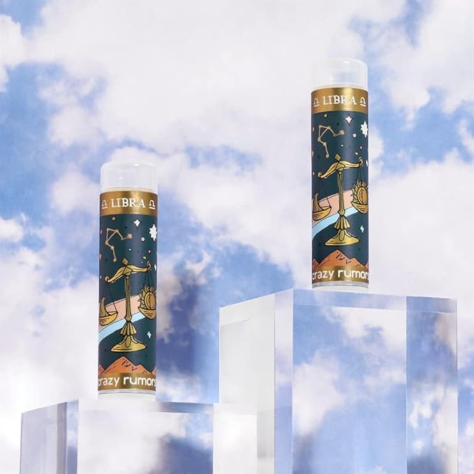 Crazy Rumors Libra Zodiac All Natural, Plant Based Lip Balm to Moisturize and Nourish your Lips - Air Blend