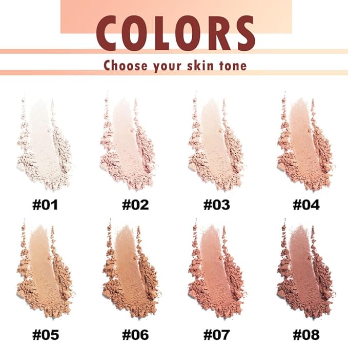 Oil Control Face Pressed Powder, Matte powder setting powder, long-lasting and waterproof loose powder, Flawless Lightweight Face Cosmetics, Cruelty-free, (05, 1 Pcs)