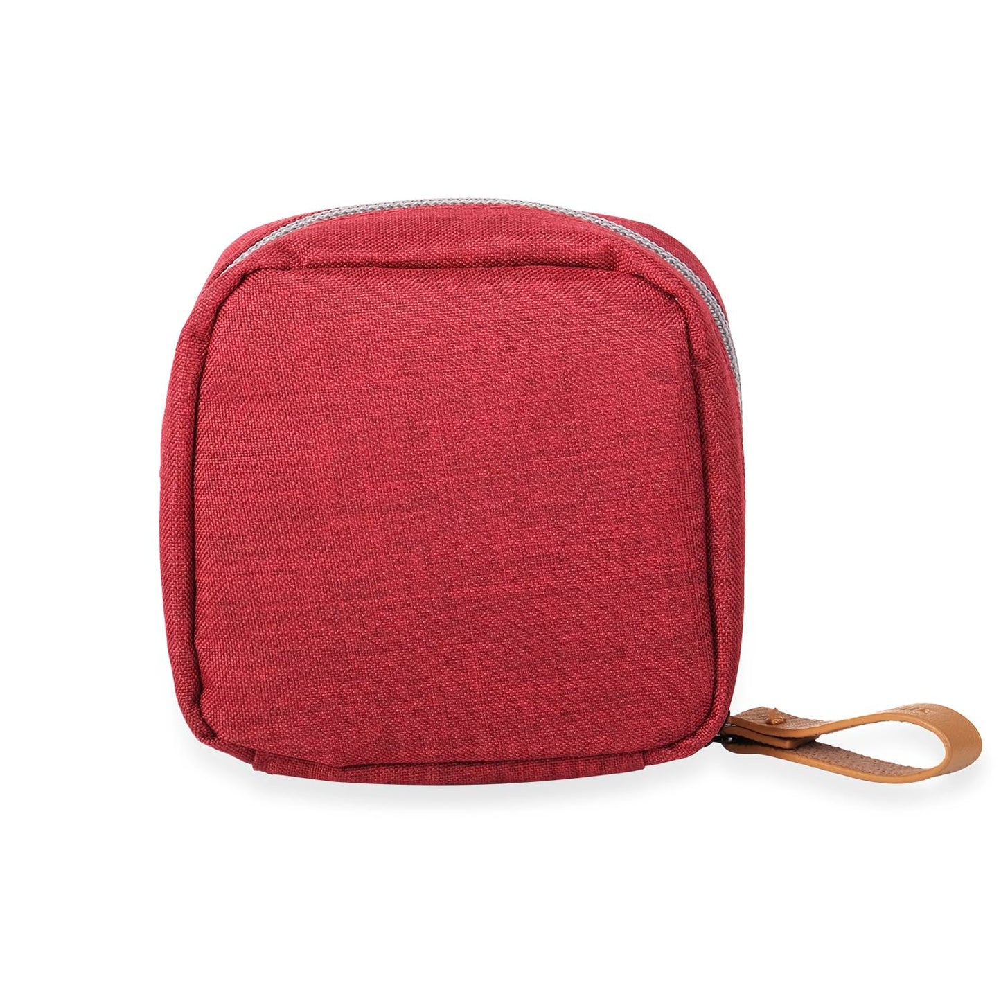 Half Moon Cosmetic Beauty Bag for Purse Travel Handy Makeup Pouch for Women Girls (Grey-Blue)