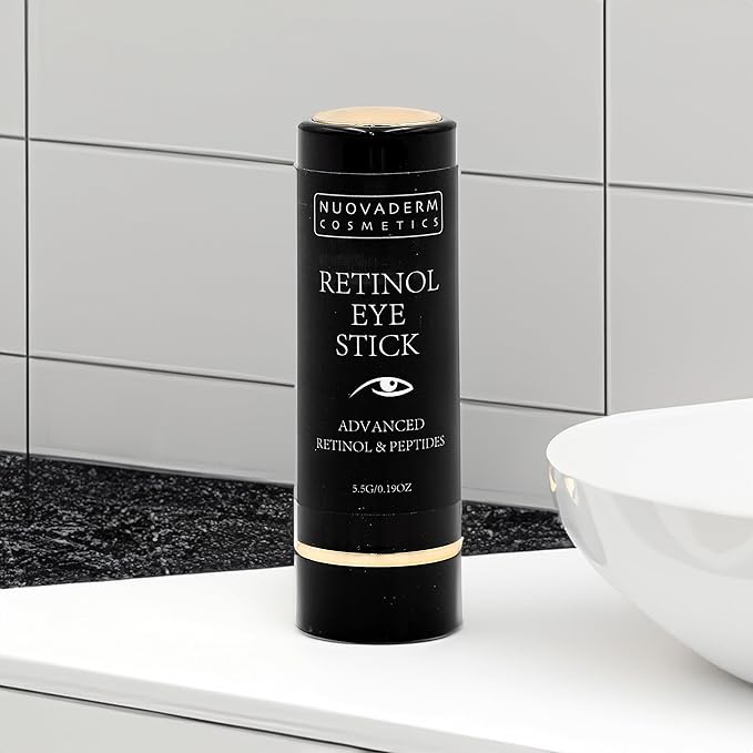 Advanced Retinol Eye Stick Balm - Hydrating Under Eye Stick Brightening Eye Cream with Peptides for Fine Lines, Wrinkles, Dark Circles & Puffiness - Unscented Anti Aging Eye Cream for Women & Men