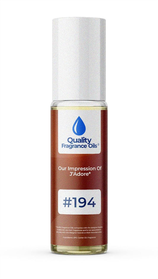 Quality Fragrance Oils' Ĵ Adore Impression #194 | Long-Lasting Perfume Oil, Alcohol-Free, Strong Scent, 10ml Roll-On | Affordable Alternative to Designer Fragrances