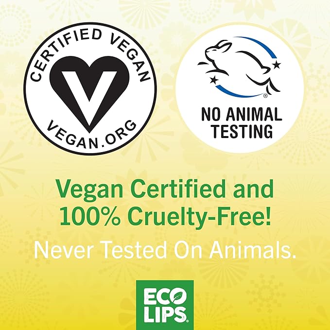 Vegan Lip Balm Lemon Lime Flavor 3 Pack - Bee Free with Candelilla Wax, Cocoa Butter & Coconut Oil Lip Care. Soothe & Moisturize Dry, Chapped Lips - 100% Plastic-Free Plant Pod Packaging - Made in USA