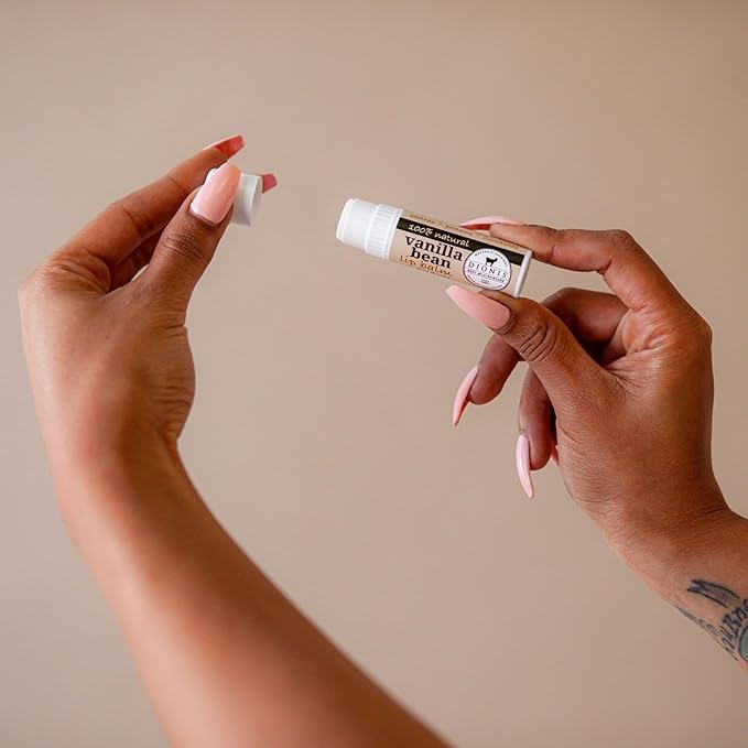 Dionis Goat Butter Overnight Lip Mask & Lip Balm Kit - Goat Milk, Jojoba & Moringa Oils Moisturize & Repair Chapped Lips Overnight while Lip Balm Keeps Moisture Locked In All Day, Vanilla Bean