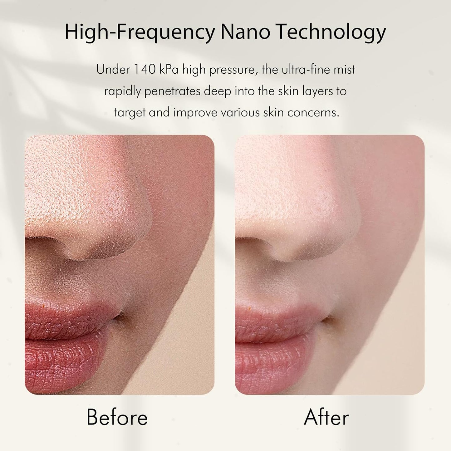 Facial Oxygen Spray Machine - High Pressure Nano Facial Steamer with 0.3mm Nozzle - Rechargeable Portable Nano Mist Injector Sprayer for Deep Moisturizing Face Skincare