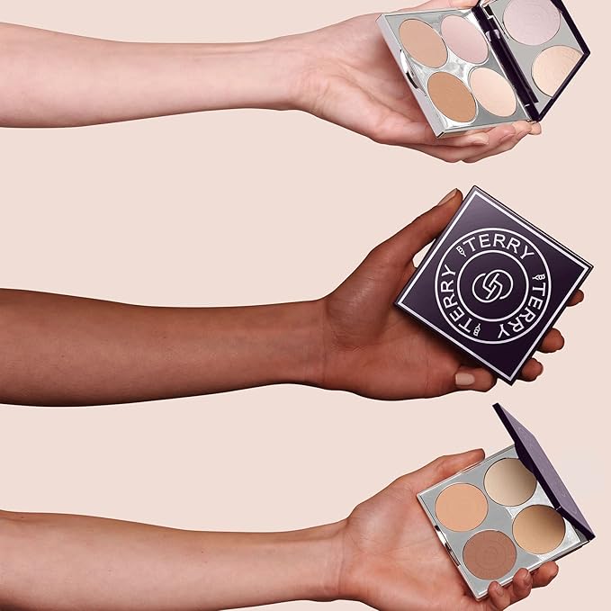 By Terry Hyaluronic Hydra-Powder Palette, 4-Shade, Vegan Contour Palette For Flawless & Matte Complexion, Fair to Medium