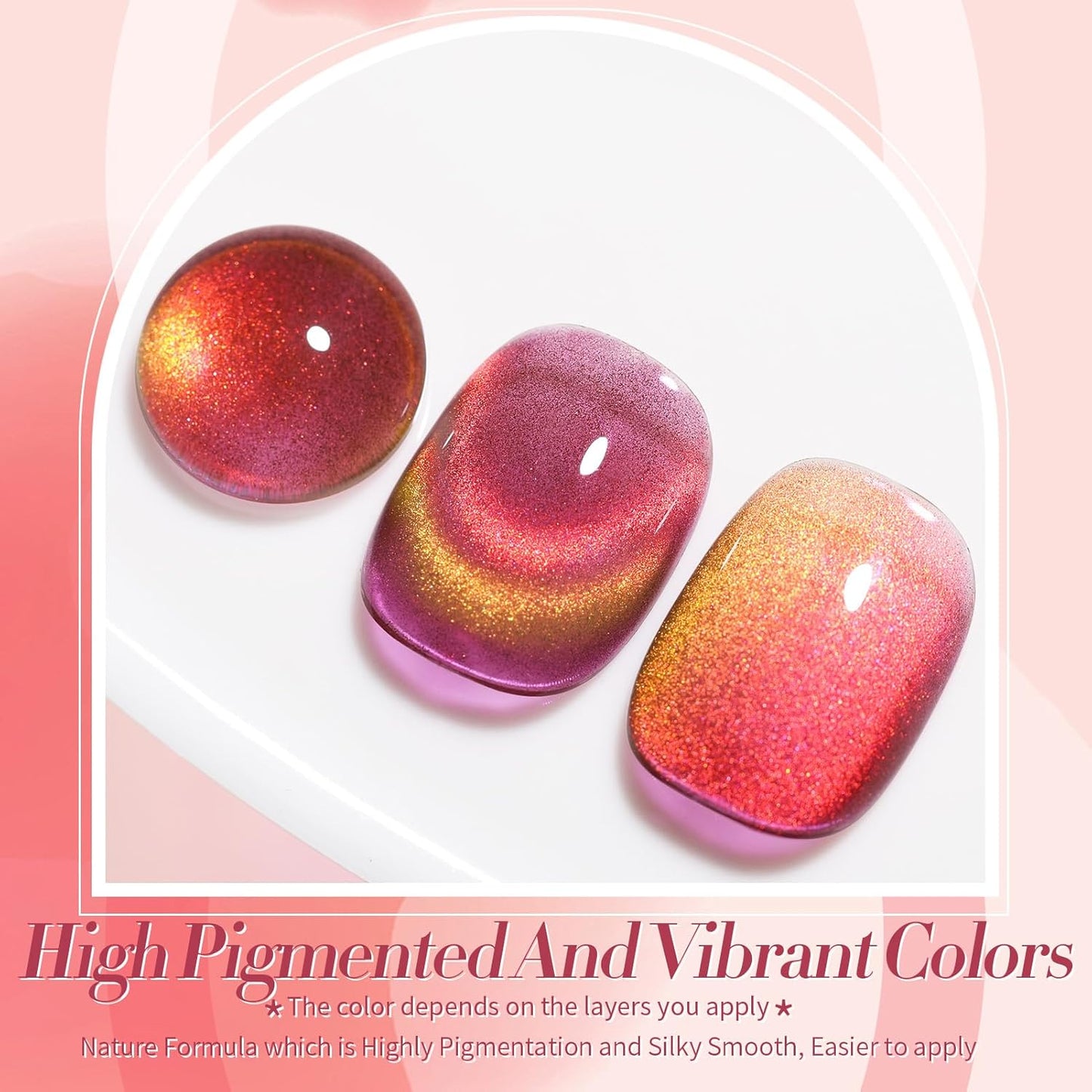 Born Pretty Cat Magnetic Eye Gel Nail Polish Rainbow Aurora Cat Magnetic Gel Polish Firefly Red Gold Cat Magnetic Eye Gel Manicure Nail Art DIY 15ml