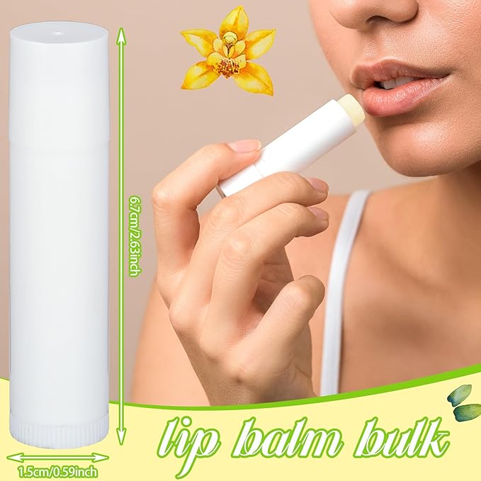 Demissle 150 Pcs Unlabeled Lip Balm Bulk Chapped Stick Blank Mini Lip Balm Gifts Moisturizing Lip Balms Favors for Women Homeless Wedding Bridal Shower Favors Baby Shower Guests Favors(Vanilla)