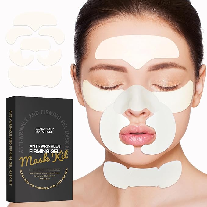 Enaskin Naturals 5 in 1 Anti Wrinkle Face Patches Anti Wrinkle Gel Face Masks (5 in 1 Pack)