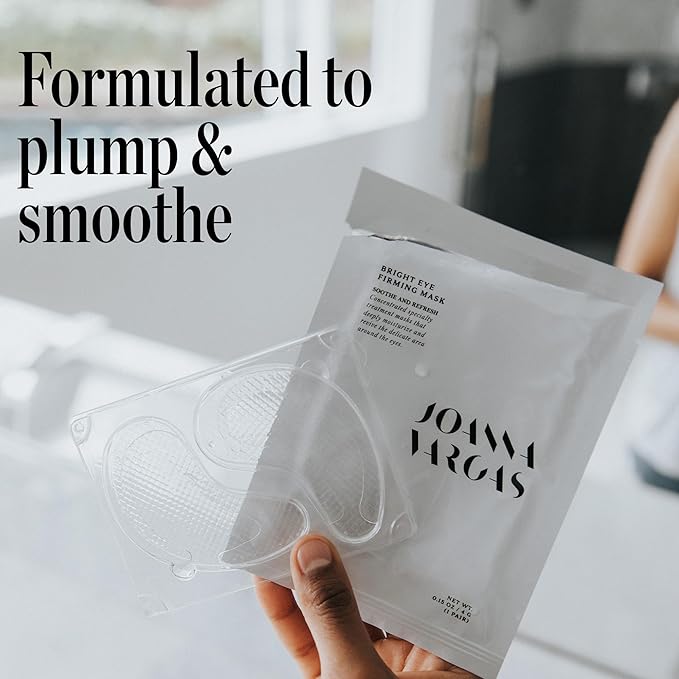 Joanna Vargas Eye Gel Mask – Hydrating Under Eye Patches with Hyaluronic Acid & Chamomile – Depuffing Eye Mask for Dark Circles, Puffiness & Fine Lines – Gel Eye Pads for Women – 5 Pairs