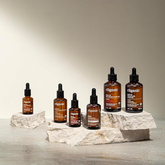 Cliganic Organic Argan Oil 16oz with Pump, 100% Pure | Bulk for Hair, Face & Skin (Packaging May Vary)