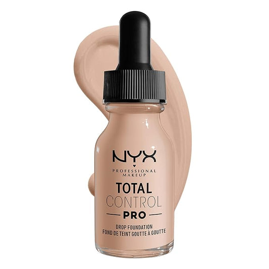 NYX PROFESSIONAL MAKEUP Total Control Pro Drop Foundation, Skin-True Buildable Coverage - Porcelain