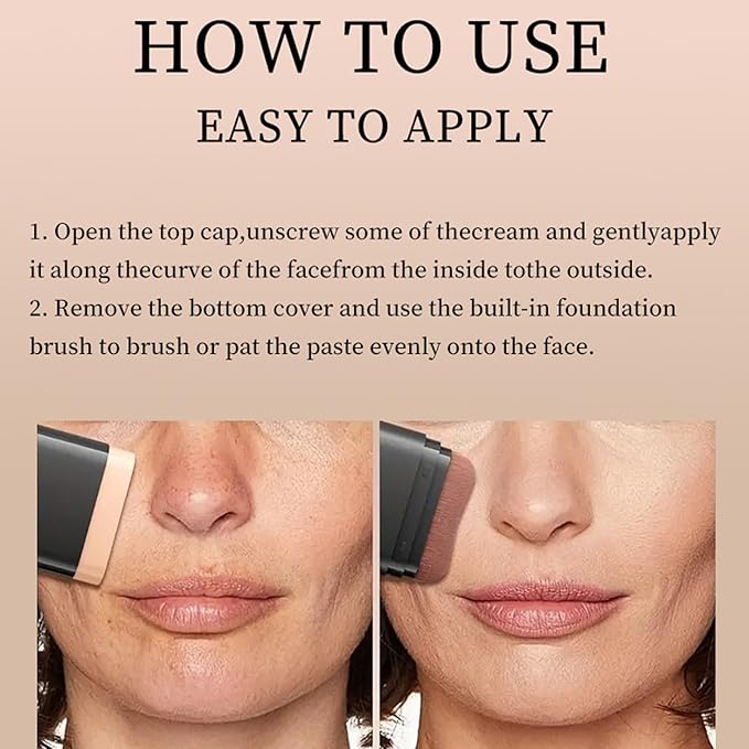 Long-Lasting Concealer Foundation Stick, Creamy Full Coverage, Hydrating Olive & Camellia Formula for Dark Circles & Blemishes, 2.09 oz (02#)