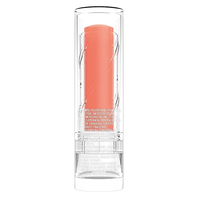 wet n wild Perfect Pout So Pouty Shine Tinted Lip Balm Peach Flavored, Hyaluronic Acid, Vegan Collagen, Moisturizing For Dry Lip Care, Pink (Pack of 2)