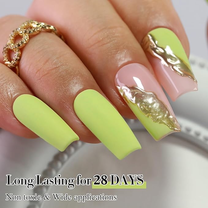 Double Rhythm Pastel Green Gel Polish Sheer Neutral Natural Light Milky Same Color Same Bottle 15ML Jelly UV Nail Art DIY at Home (Pale Green-A1410)
