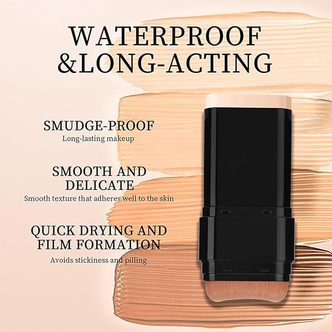 Long-Lasting Concealer Foundation Stick, Creamy Full Coverage, Hydrating Olive & Camellia Formula for Dark Circles & Blemishes, 2.09 oz (07#)