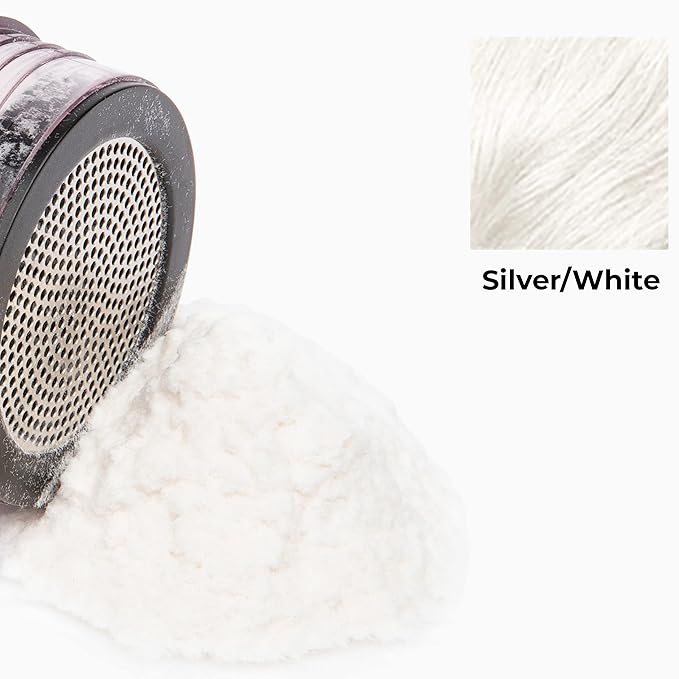 Hair Thickening Fibers. Cover Bald Spot and Thinning Hair Instantly. Make Thin Hair Look 10X Fuller. All-Natural Hair Building Fiber. Trial Size (10-Day Supply). Silver/White