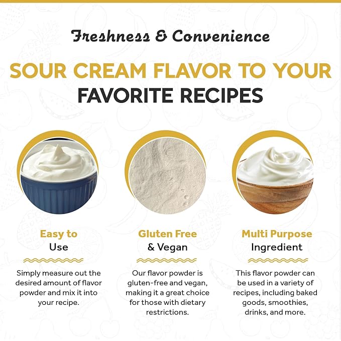 Fanale Premium Sour Cream Mix Bubble Tea Flavoring Powder | Perfect for Baking, Smoothies, Desserts and Drinks | Instant Flavoring Powder for Boba Milk Tea - 2.2 Pounds (Pack of 20)