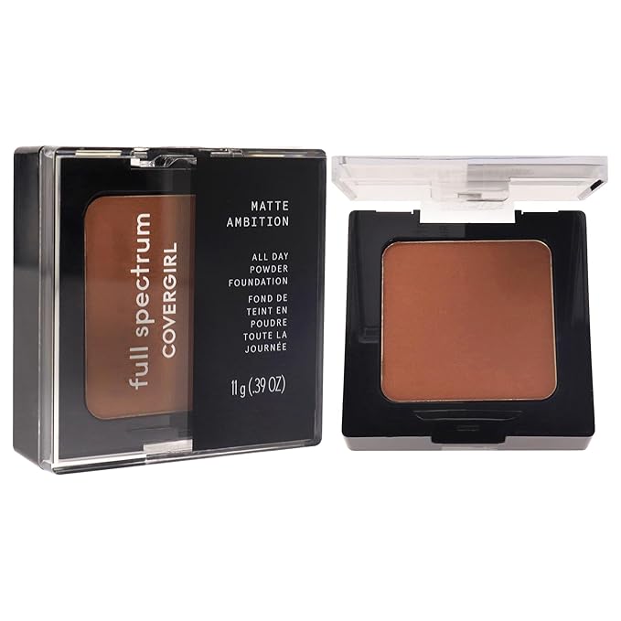 COVERGIRL Matte Ambition, All Day Powder Foundation, Deep Neutral 2, 0.38 Ounce
