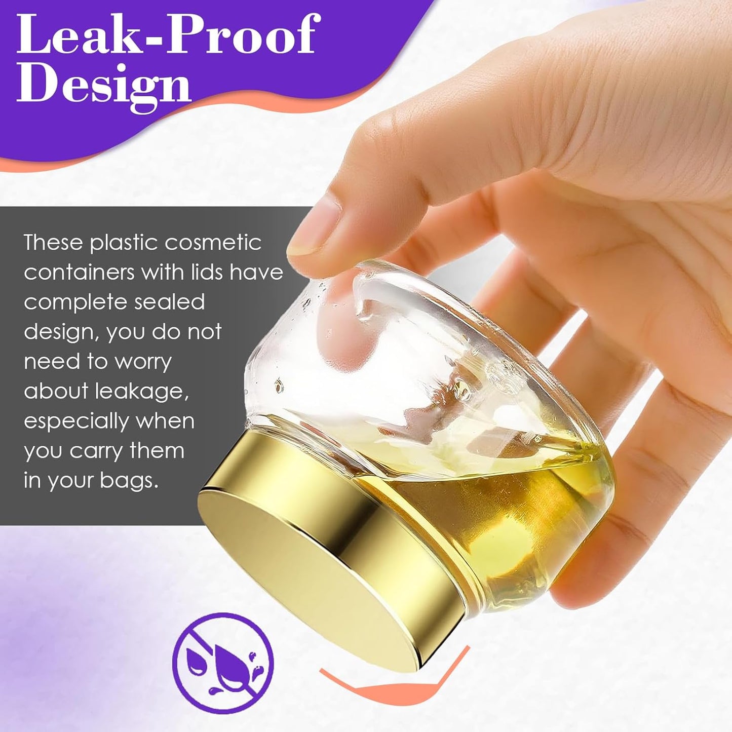 36 Pack 5 oz Plastic Cosmetic Containers With Lids Refillable Clear Empty Travle Jars Containers for Body Butter,Sugar Scrubs,Cream,Lotions,Candy, Waterproof Label&Spatulas - (Black Lid)