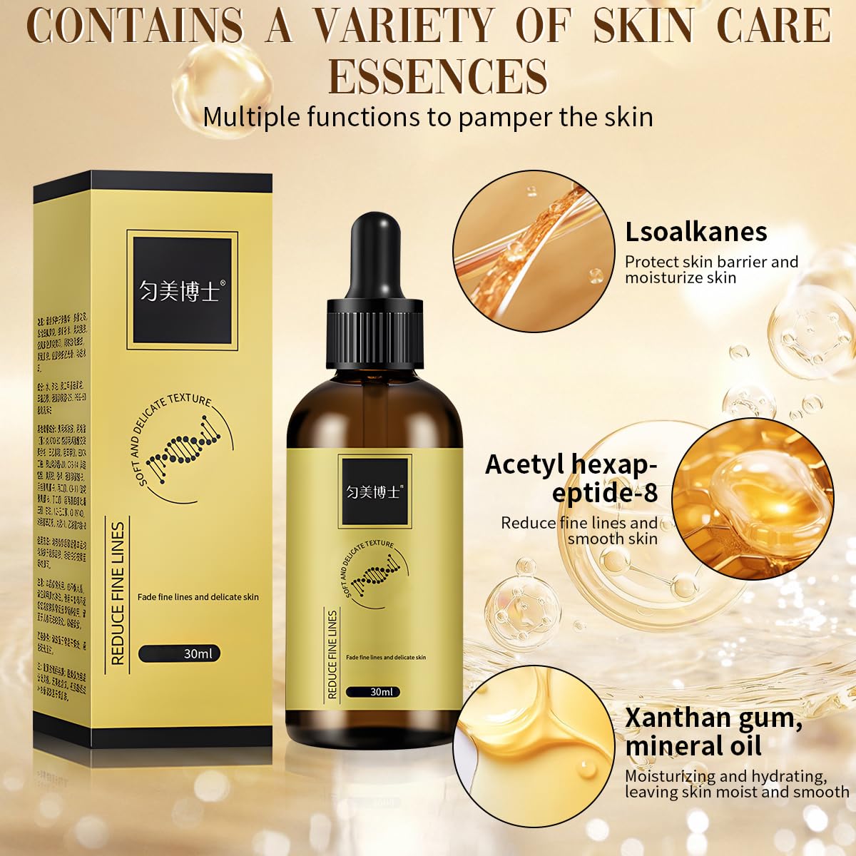 3 Pcs Anti-wrinkle Firming Serum, Anti-Aging Essence, Firm and Plump Face Serum, Anti-Aging & Wrinkles Lifting & Firming Essence, Hydrate & Moisturize, Reduce Fine Lines And Wrinkles