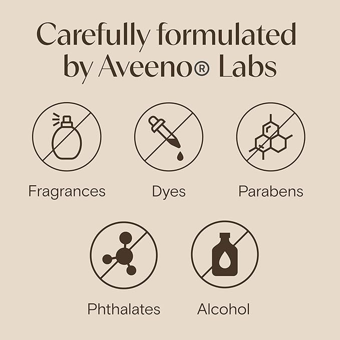 Aveeno Daily Moisturizing Cream with Prebiotic Oat & Shea Butter, Body, Face & Hand Cream for Normal to Dry, Sensitive Skin Hydrates for 48 Hours, Fragrance Free & Non-Comedogenic, 7.5 oz