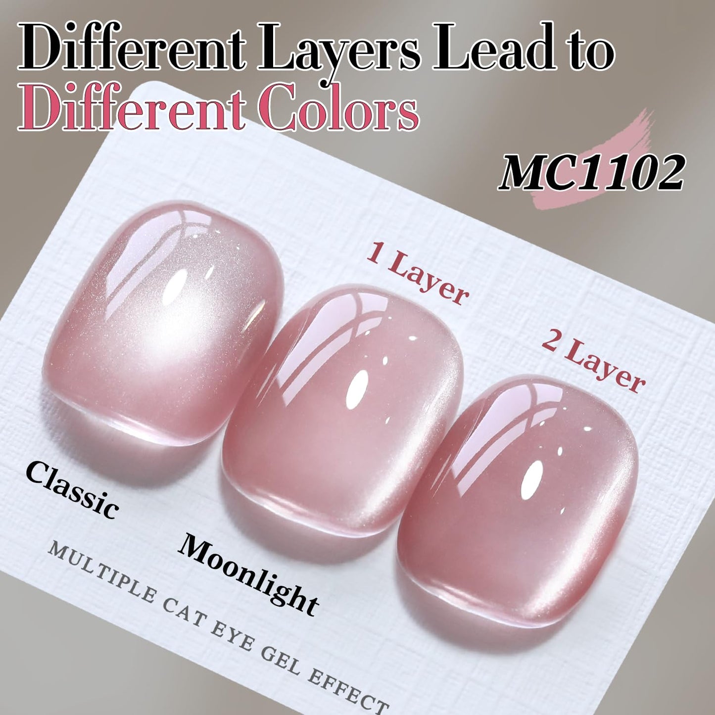 Double Rhythm Jelly Glass Cat Eye Gel Polish with Magnet 15ML Holographic Glitter Shimmer Translucent Sheer Color Magnetic Polish Salon DIY at Home (Jelly Pink Orange-MC1102)
