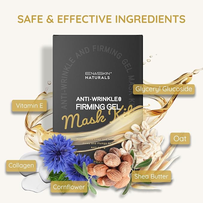 Enaskin Naturals 5 in 1 Anti Wrinkle Face Patches Anti Wrinkle Gel Face Masks (5 in 1 Pack)