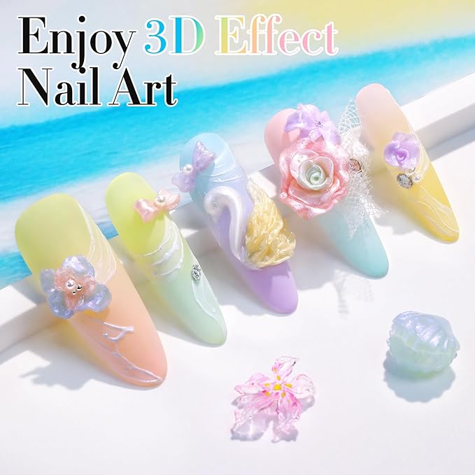 Double Rhythm 3D Nail Gel Pearl Solid Sculpting for Nail Art Non-Sticky Hard for Building Carving Molding Extension Soak Off UV/LED Nail Art Salon Home DIY 0.5 Oz (Green-Silk 08)