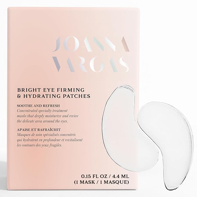 Joanna Vargas Eye Gel Mask – Hydrating Under Eye Patches with Hyaluronic Acid & Chamomile – Depuffing Eye Mask for Dark Circles, Puffiness & Fine Lines – Gel Eye Pads for Women – 1 Pair