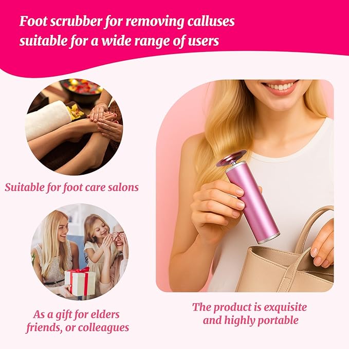 Electric Foot Callus Remover with 80pcs Sandpape Discs, Professional 800RPM Aluminum, Callus Remover for Feet Pedicure Tool for Dead Skin and Calluses, Stepless Speed Control Foot File 2 in 1