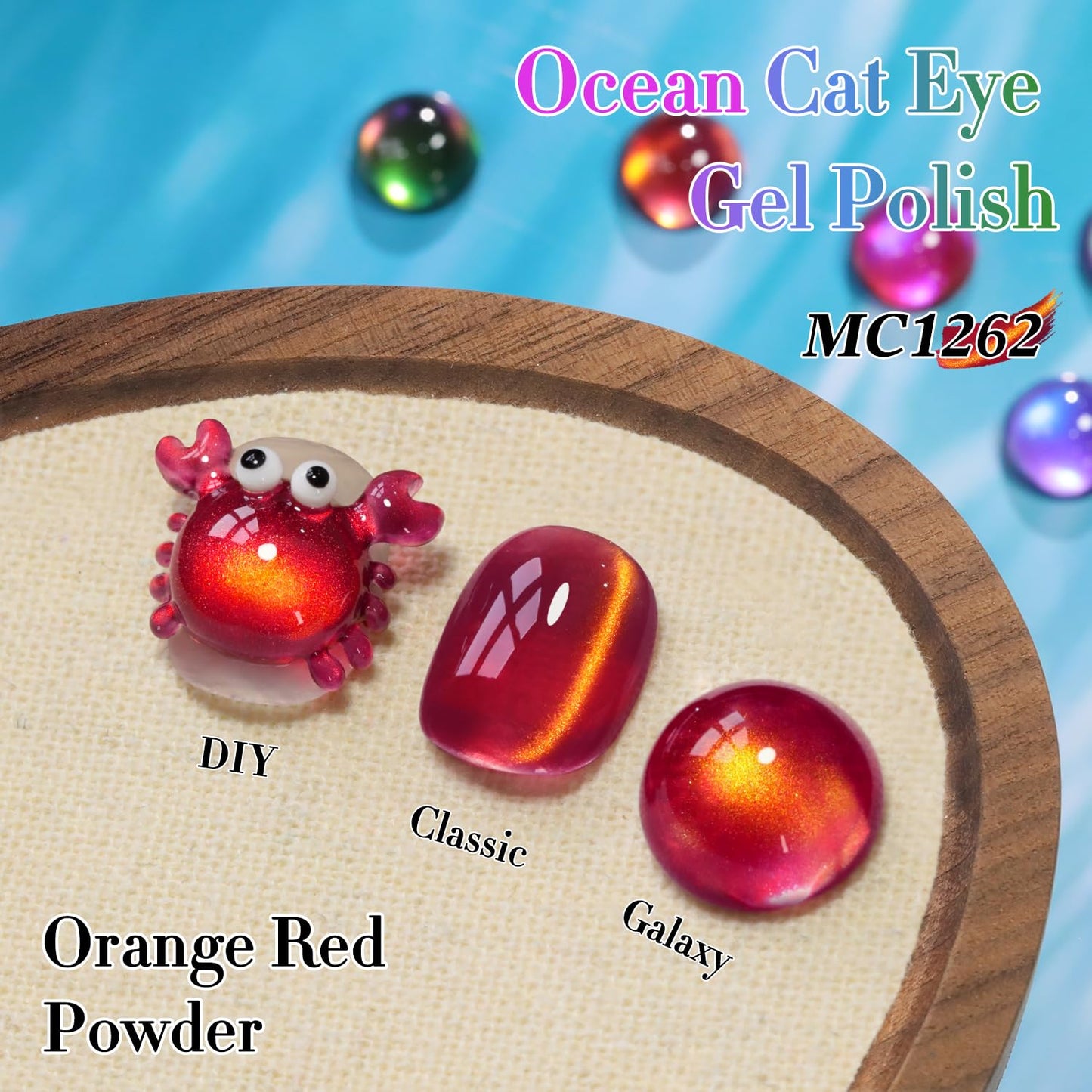 Double Rhythm 0.5 OZ Cat Eye Gel Polish with Magnet 15ML Holographic Glitter Shimmer Translucent Jelly Color Magnetic Nail Polish Salon DIY at Home (Burgundy Golden-MC1262)