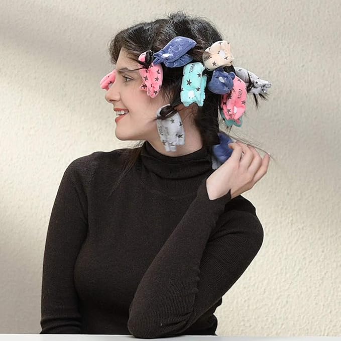 Aimin Hair Heatless Hair Curlers No Heat, Heatless Curls Overnight Blowout Rods, No Heat Hair Curlers To Sleep In, Soft Flexi Rods For Long Hair, Thick Curling Rod Styling Tools (15pcs) …