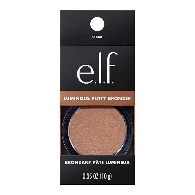 e.l.f. Luminous Putty Bronzer, Lightweight Putty-to-Powder Bronzer For A Radiant, Glowing Finish, Highly Pigmented, Vegan & Cruelty-Free, Day Trip