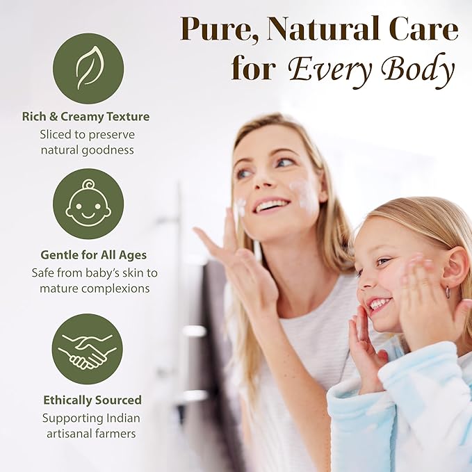 era of nature Organic Unrefined Raw African Ivory White Shea Butter 16oz - Moisturizing Raw Shea Butter Bar for Skin & Hair, DIY Lip Balm Base, Cream, Soap & Lotion Making Supplies Kit, Skincare