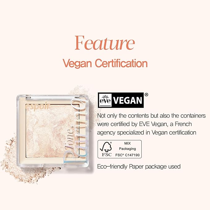 Espoir Tone Pairing Highlighter #Aurora │0.33 oz. (9.6 g)│Subtle Glitters for Daily make up │ 3 color Shades Going Well with Various Skin Tones │Sheering Makeup │ Korean Beauty Costmetics