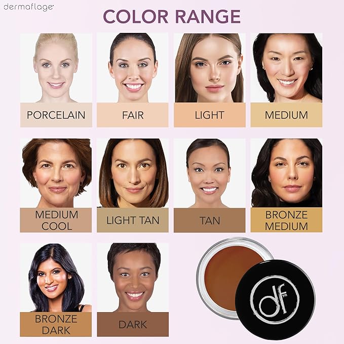 Dermaflage Waterproof Concealer Cream (Espresso) - Concealer Full Coverage, Matte Finish for Face & Body - Hides Dark Circles, Tattoos & Acne - Long Lasting Formula Used by Hollywood Makeup Artists