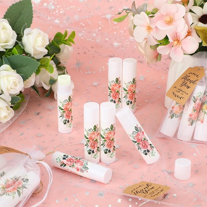 Dunzy 100 Pack Hello Fall Thanksgiving Party Gifts Bulk Lip Balms Favors Employee Appreciation Gifts Thank You Gifts Team Inspirational Gifts for Women Men Coworkers Satff Teachers(Flower)