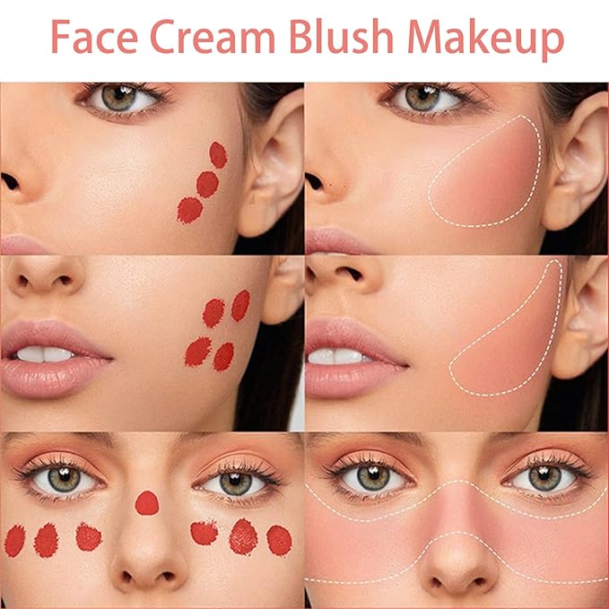 Blush Beauty Wand,Matte Face Blush Contour Wand with Cushion Applicator,Smooth Creamy Dewy Liquid Blush Wand,Blendable Blush Rouge Stick for Cheek,Cruelty-free,102 Serenade,Coral