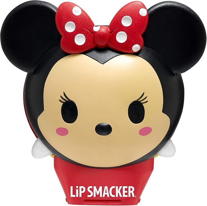 Lip Smacker Disney Minnie Mouse Tsum Tsum Flavored Lip Balm, Minnie Strawberry Lollipop, Clear, For Kids