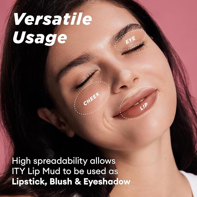 ITY Velvet Matte Finish Lip Stain-Mousse Textured Lip Clay, Red Shade, Conceals Lip Lines, Rich Pigment Lip Tint Lipsticks, 0.14 oz (4g) in Earthy, Ginger.