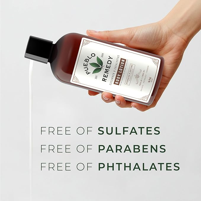 Body Lotion, Cucumber & Eucalyptus – Hydrating & Softening Moisturizer with Shea & Cocoa Butter, Vegan & Cruelty-Free, 16.9 Oz