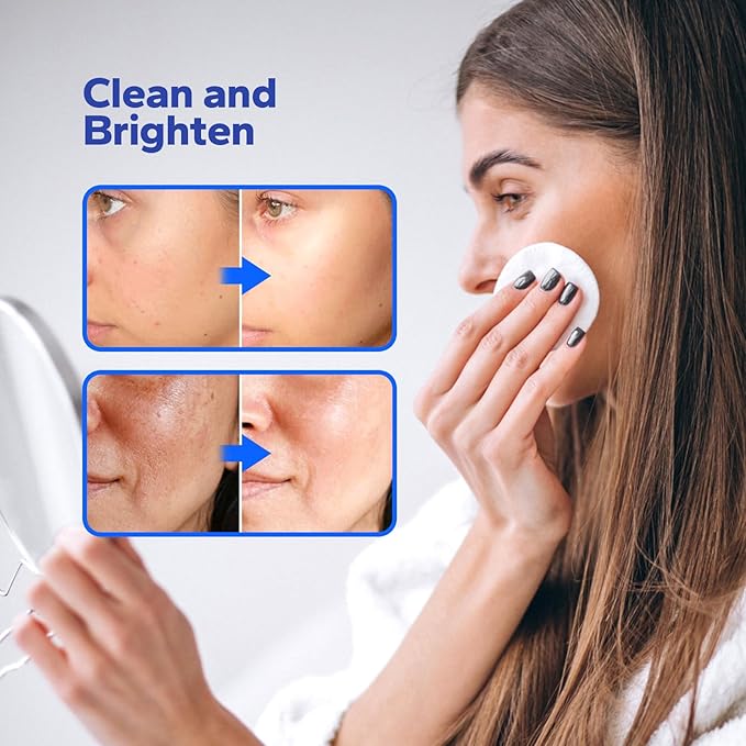 Glycolic Acid Resurfacing Pads (60 Count), 10% Ultra Pure + 2% Salicylic Acid, Exfoliating Peel Pads for Face, Effective Chemical Peel, Radiant Skin Renewal